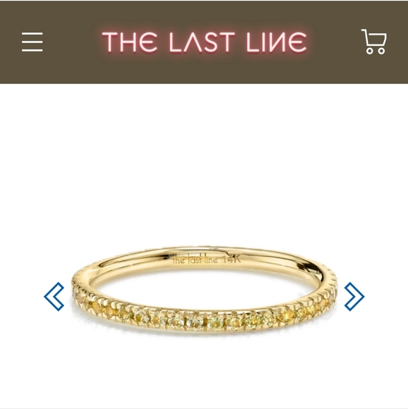 The Last Line Yellow sapphire eternity band gold ring - Picture 1 of 4